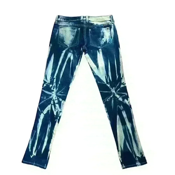 Frankie B. Womens Size 28 Tie Dye Jeans Low Rise Medium Wash - Picture 2 of 7